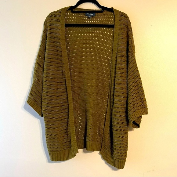 ModCloth Cotton Creation Oversized Cardigan in Avocado Green size S/M - Picture 1 of 8
